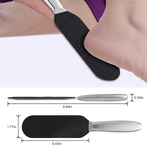 2× Stainless Steel Pedicure Foot File Callus Remover Foot Scrubber Feet Rasp USA - Picture 7 of 15