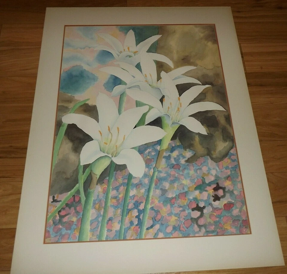 抽象植物原创艺术上市艺术家签名舒勒日期 84 — 第 4/4 张图片