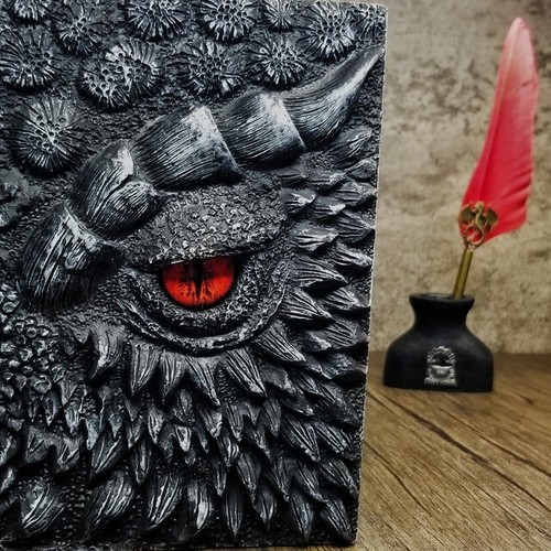 Eye of the Black Dragon Notebook Gift Set | Handmade TTRPG, Sketchbook, Diary - Picture 7 of 9