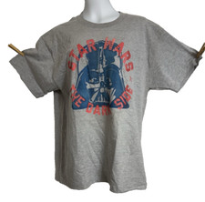 Mens New T Shirt Sz Large Star Wars 77 Lucas Film Gray T Shirt DARTH Vadar 0152