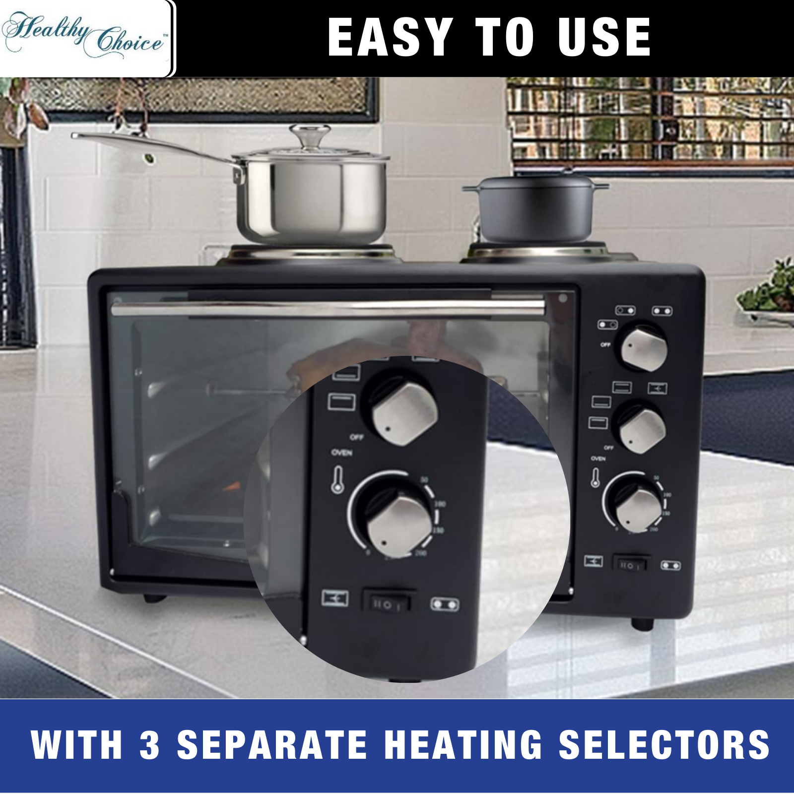 Portable Electric Oven with Hot Plates Kitchen Benchtop Grill Rotisserie 34L eBay