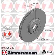 2x ZIMMERMANN Formula F Bremsscheibe 150.2954.32