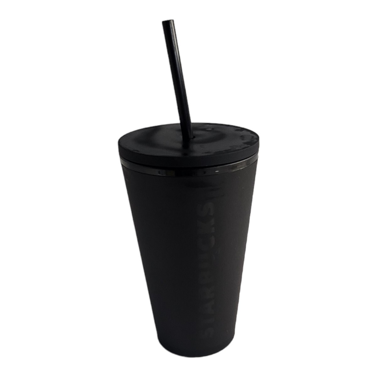 Starbucks Matte Black Studded Plastic Tumbler 16 oz Cold Cup with
