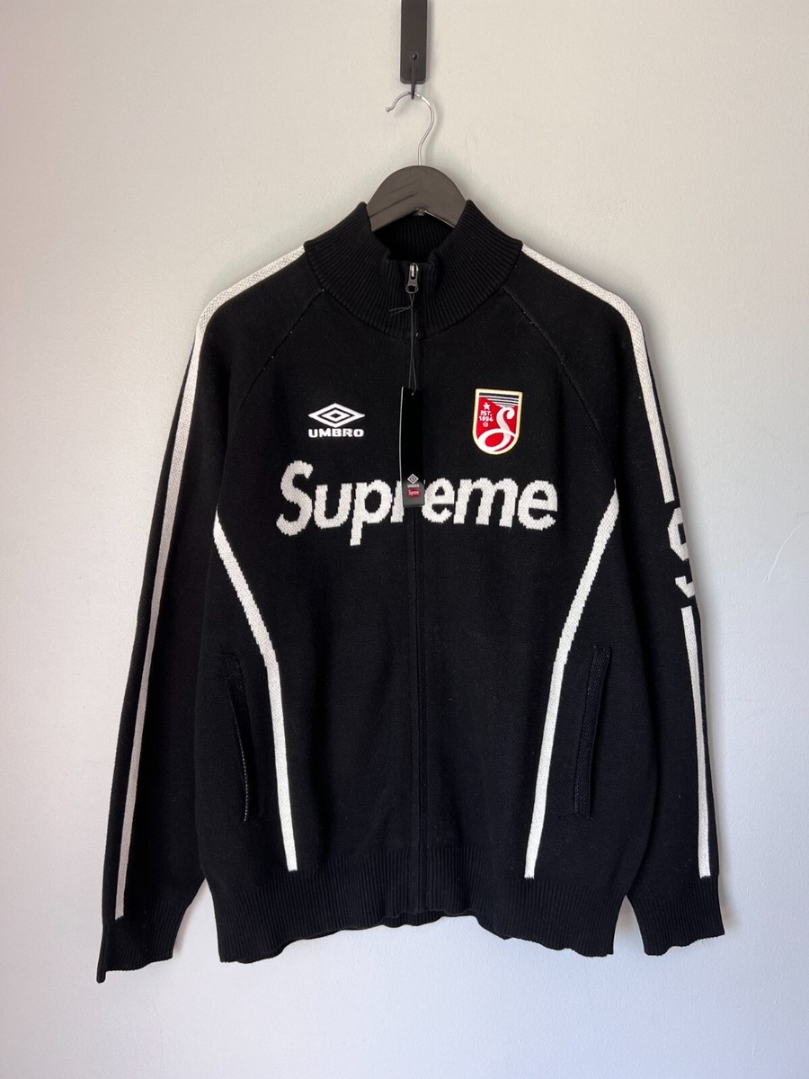 Supreme x Umbro Zip Up Sweater - Size Medium - Black - NEW