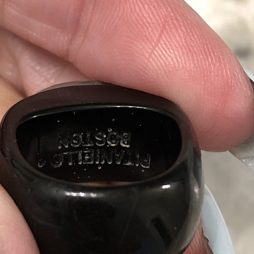 VINTAGE DESIGNER SIGNED PITANIELLO BOSTON ACRYLIC MODERNIST RING Size 5 - Picture 5 of 11