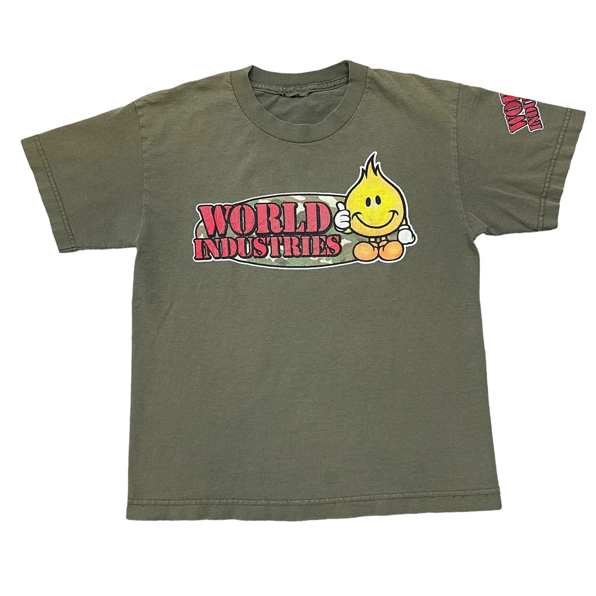 Vintage 90s World Industries Flameboy Skater T Shirt Cotton size
