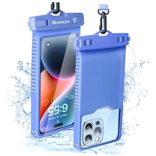 Waterproof Phone Pouch, Waterproof Phone Case Compatible Pack of 1 Light blue