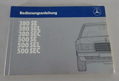 Instrucciones Servicio MERCEDES BENZ CLASE S W126 380/500 Se Sel Sec Coupé V. - Imagen 1 de 2