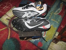 ASICS Men's HyperSpeed Black/Silver Track Spikes, Size 9 1/2 MSRP- 55.00