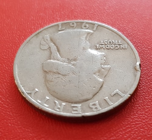 1967 Liberty Washington US Quarter Dollar Coin - Picture 7 of 12