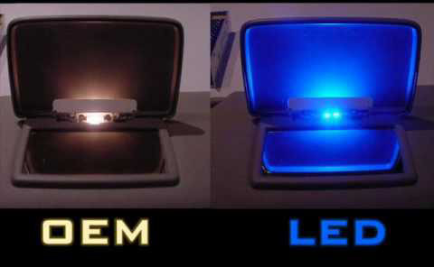 Ultra Blue Vanity / Sun visor LED light Bulbs for Hyundai Sonata (2 Pcs) - Picture 3 of 3