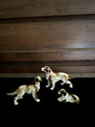 Vintage Mid Century English Setter Dog Puppy Figurines Japan Nice Display 3 1/2"