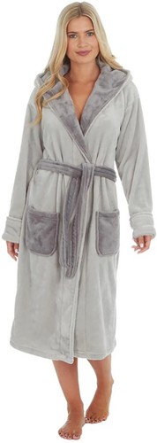 Lindo vestido con capucha de vellón suave para dama oso panda bata de baño para mujer - Imagen 4 de 4