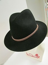Scala Classic black Crushable Outback wool handmade dorfman ridge hat-XLARGE-new