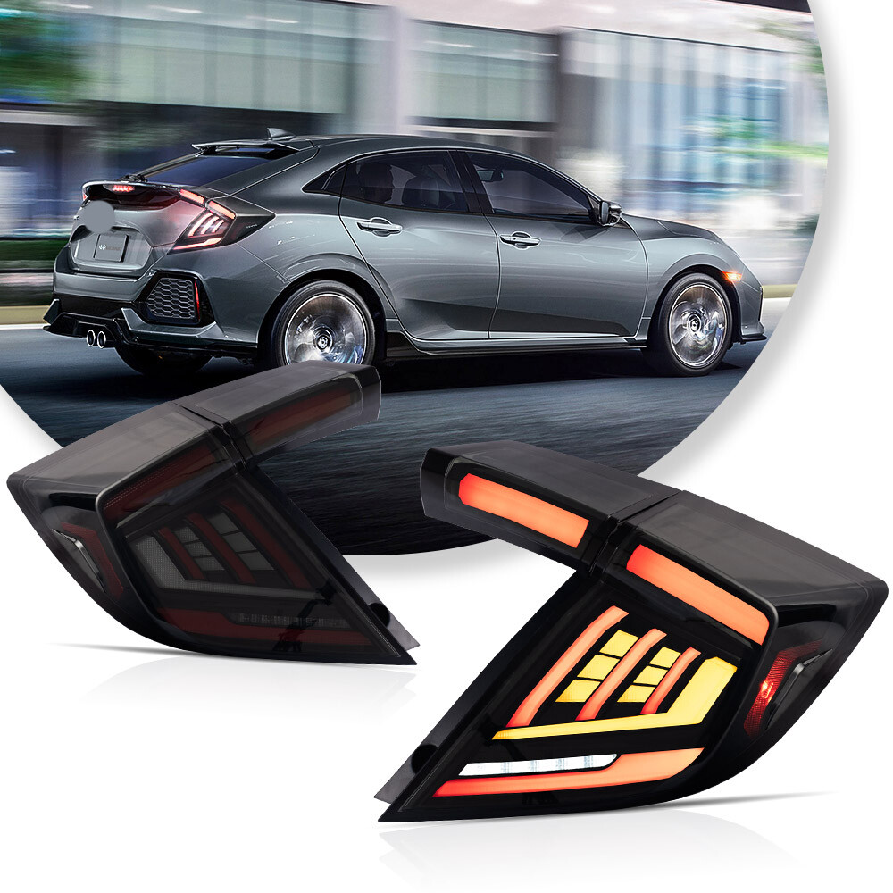 LED Tail Lights for 2016-2022 Honda Civic Hatchback with Dynamic Start-Up
