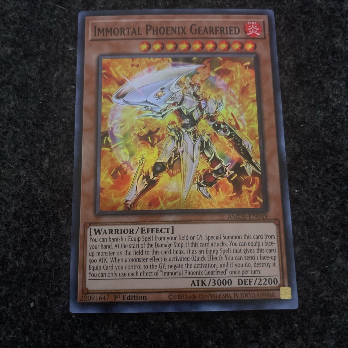 yugioh immortal phoenix gearfried deck - AMDE-EN049 - Super Rare 1) as an Equip Spell that gives this card 500 ATK Immortal Phoenix Gearfried (OS) -