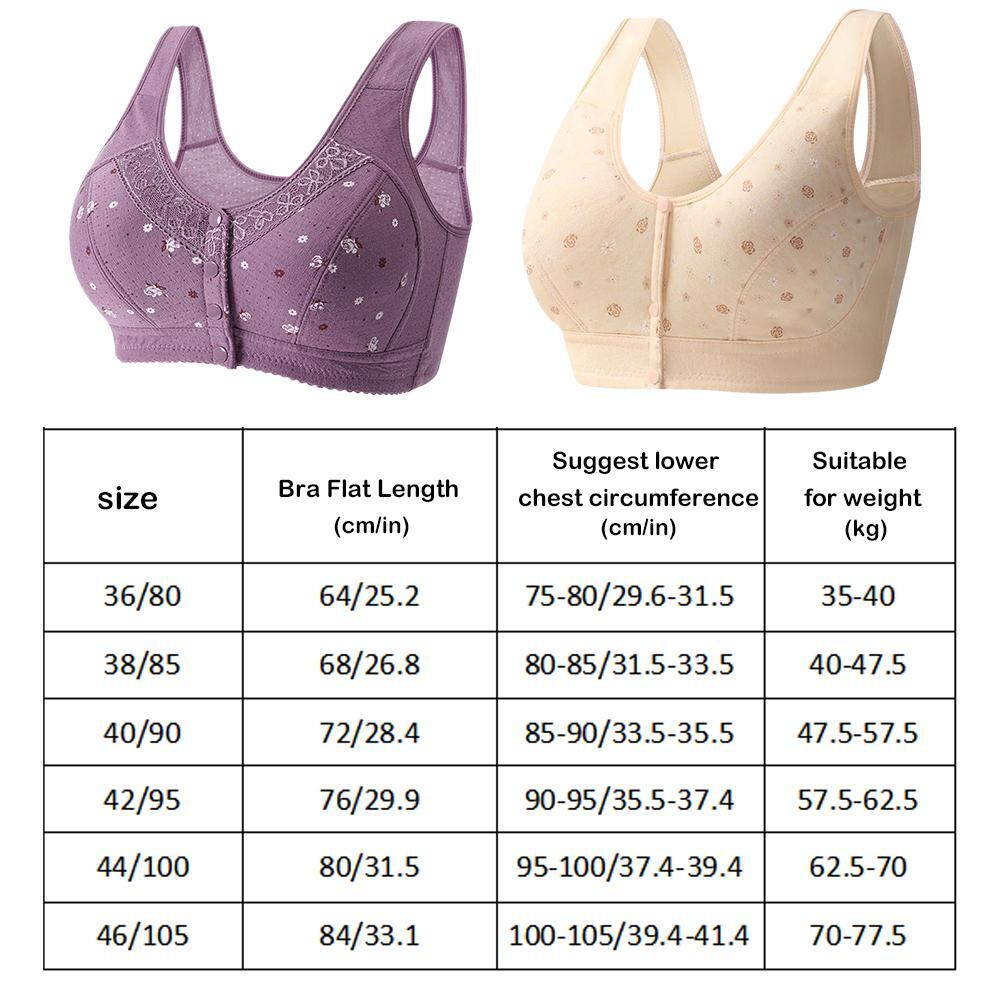 Bras for Women Lisa Charm Daisy Bra Front Snaps Comfortable Full