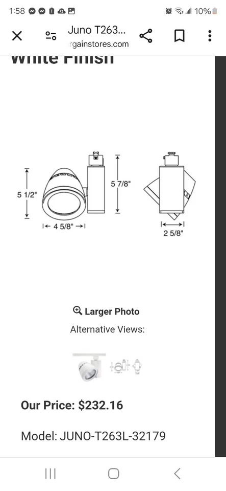 LUZ DE PISTA JUNO T263L G3 40K 80CRI PDIM NFL BL (NEGRO) Foto 4 de 4