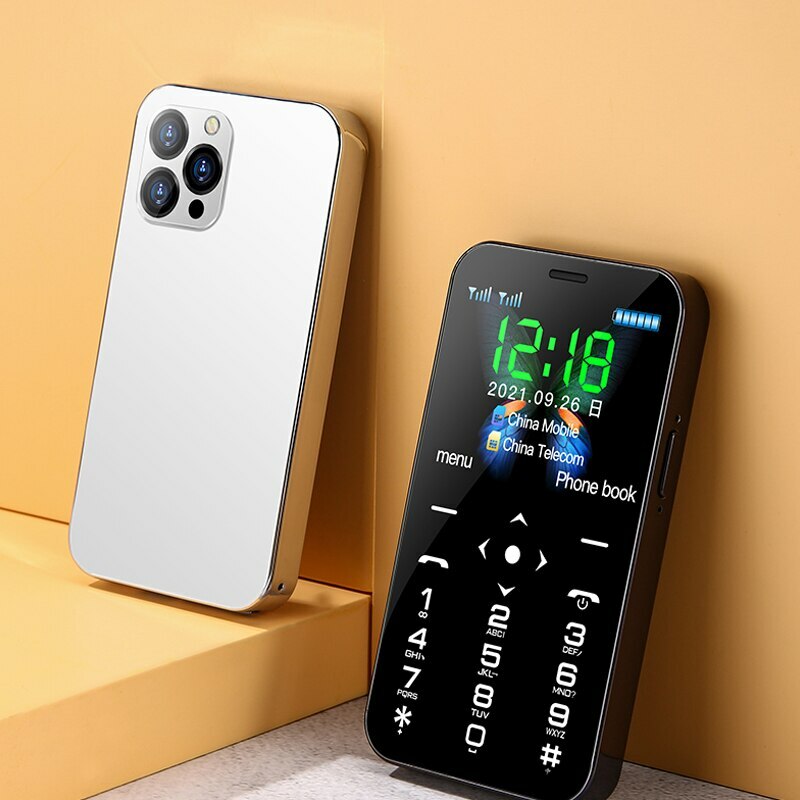 Original SOYES D13 Mobile Phone 3G 4G Dual SIM Type C 900mAh LED Light SOS  Super Fashion Small Mini Card Cell Phone Celular Touch Phones VS Ulcool  XS11 XS12 For Students From