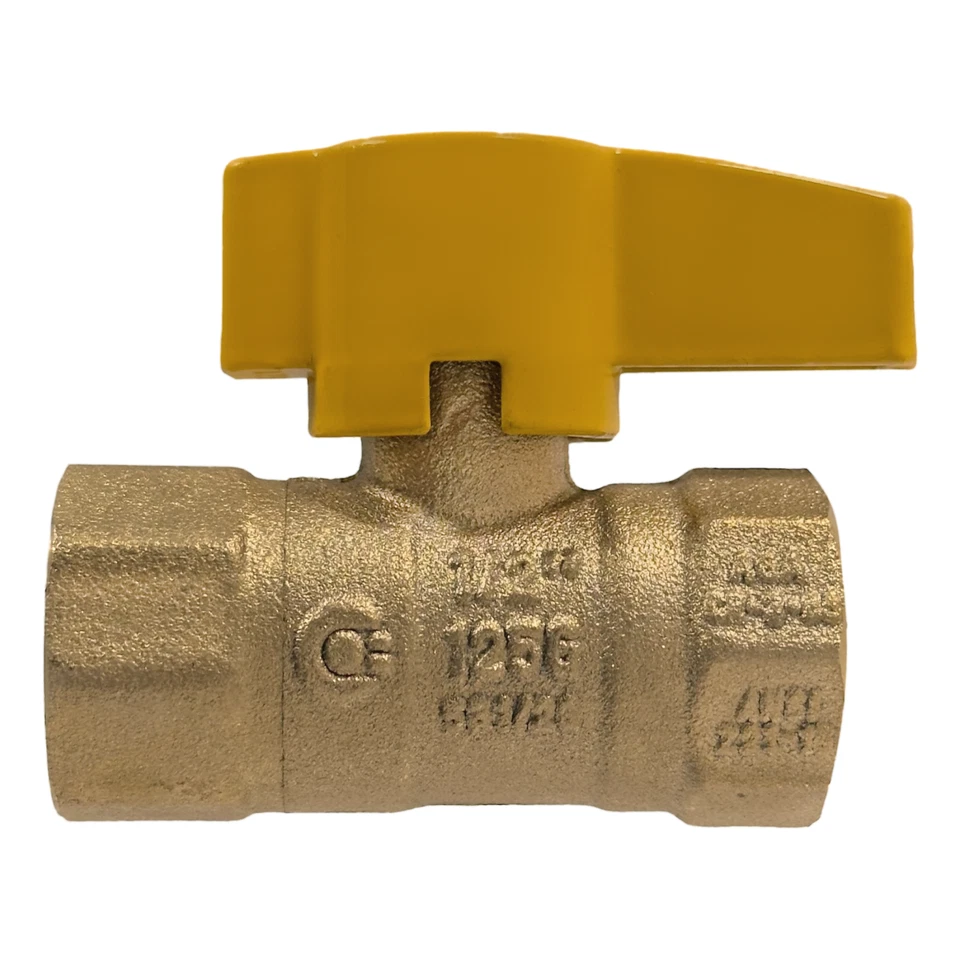 10) VÁLVULA BOLA GAS LATÓN IPS 1/2", HOMOLOGADA CSA 1/4 VUELTA - PROPANO, GAS NATURAL Foto 2 de 4