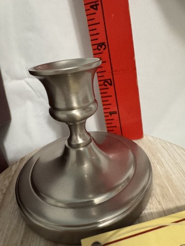 2 Solid Brass 3" Tall Candlestick Holders Brass & Silver Traditions India Boxed - Picture 8 of 14