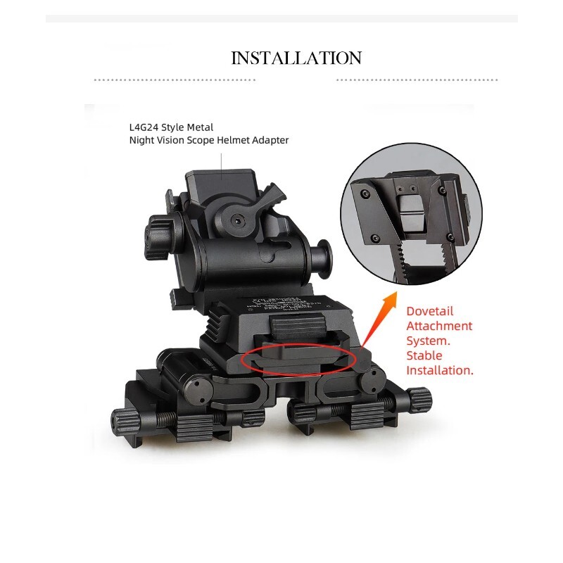 Cnc Metal Modular Dual Binocular Bridge Helmet Night Vision Nvg Dovetail Mount