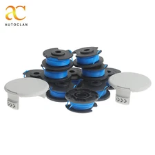 Aftermarket 2x Spool Cover + 10x String Trimmer Line for 18V 24V 40V Weed Eater