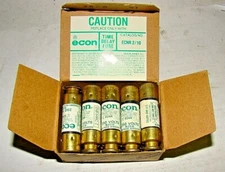 Econ ECNR 2/10 Dual Element Fuses, Class R-K5, 250V, 2/10A, Pack of 10, NIB
