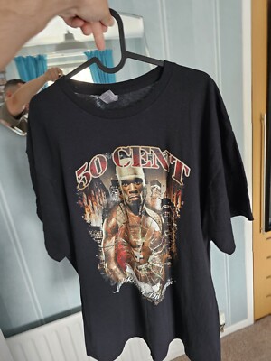 Vintage 50 Cent Shirt Mens Medium Black 2003 Get Rich Or Die Tryin Tour G Unit