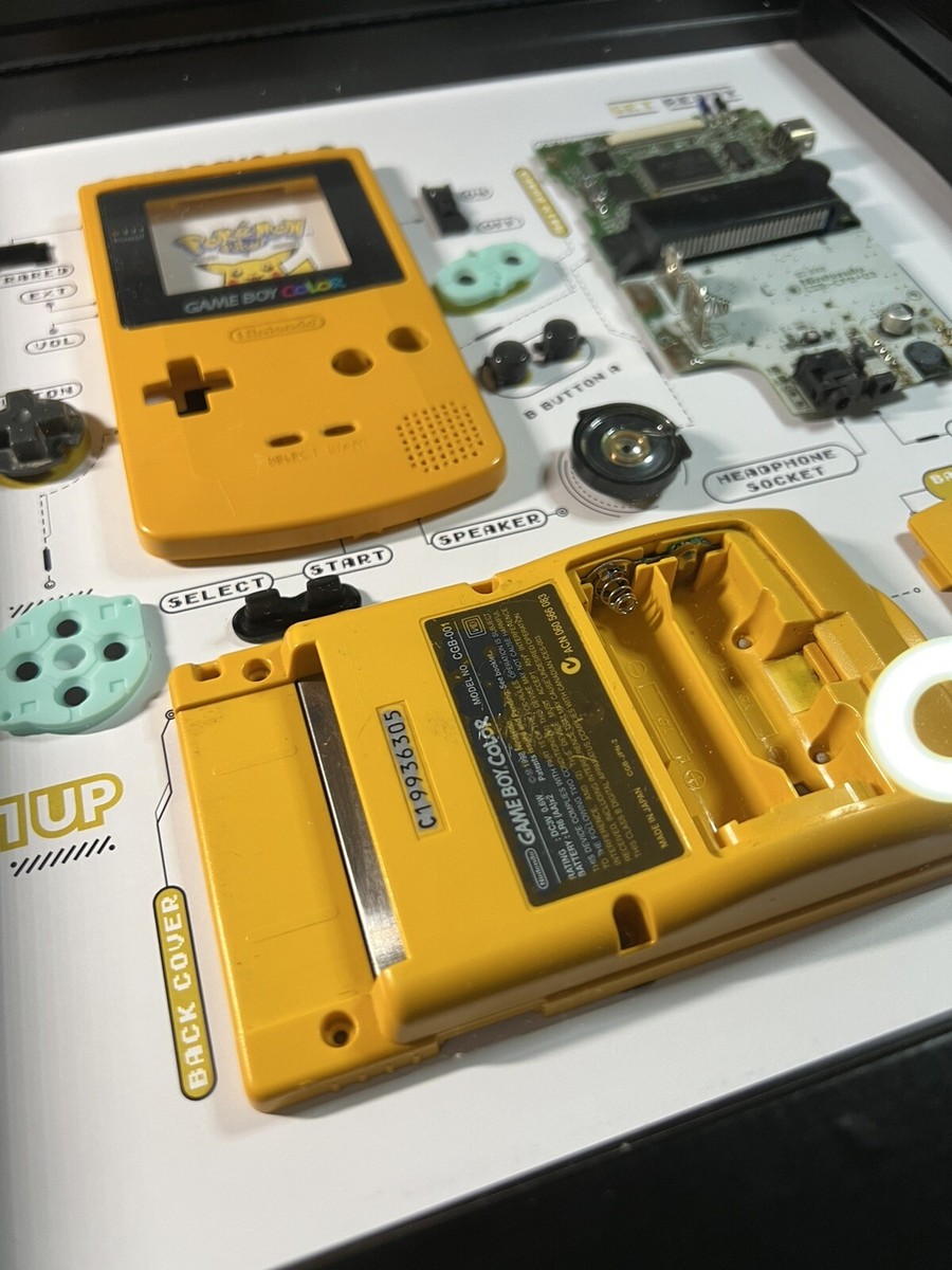 Nintendo Gameboy Color Pokémon Theme Teardown Frame Pikachu Yellow