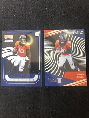 Jerry Jeudy 2020 Panini Chronicles Clear Vision #s M-13 and CV-14 Combo (2 Pack)