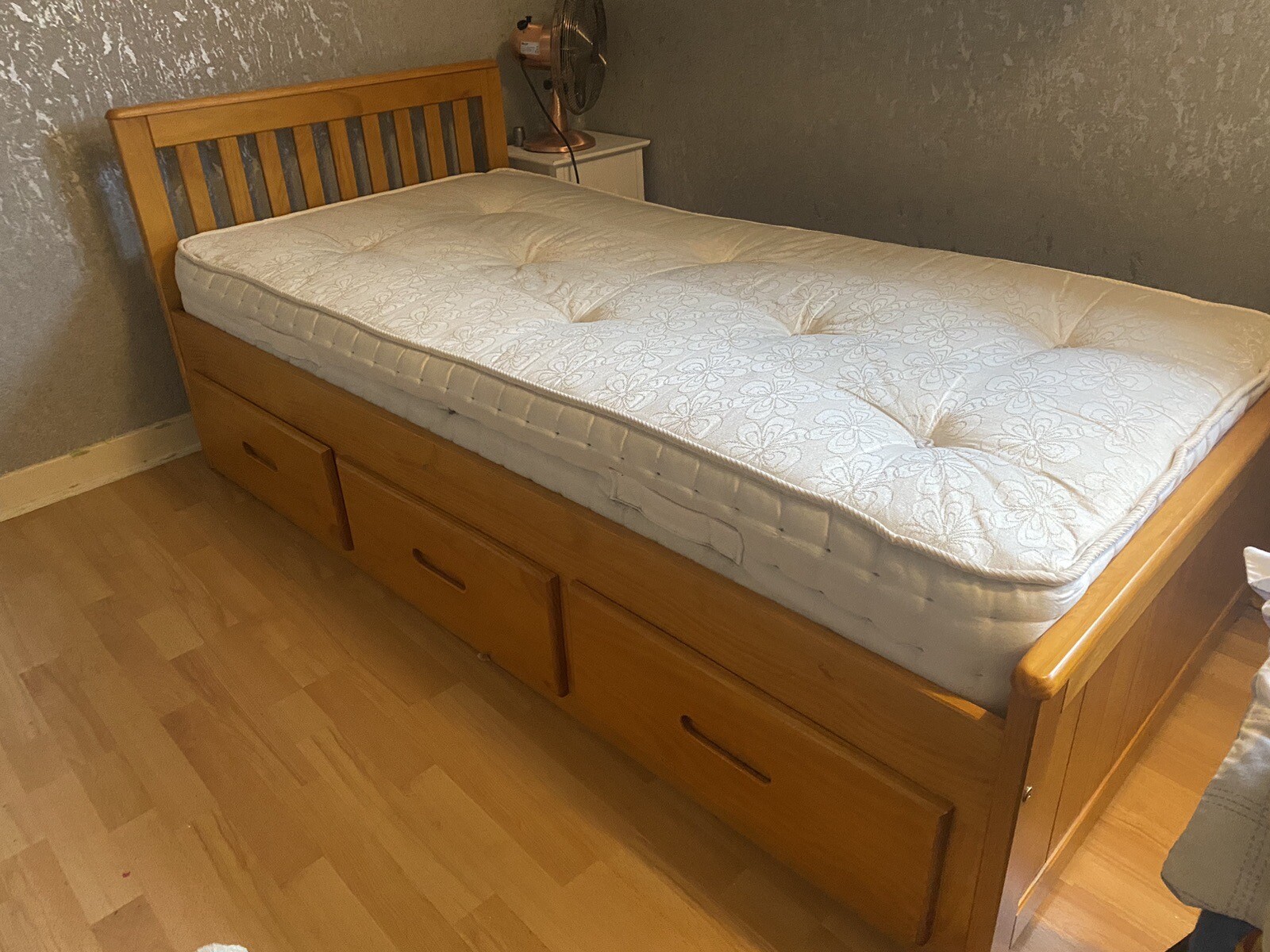 Wooden Single Bed With Drawers eBay