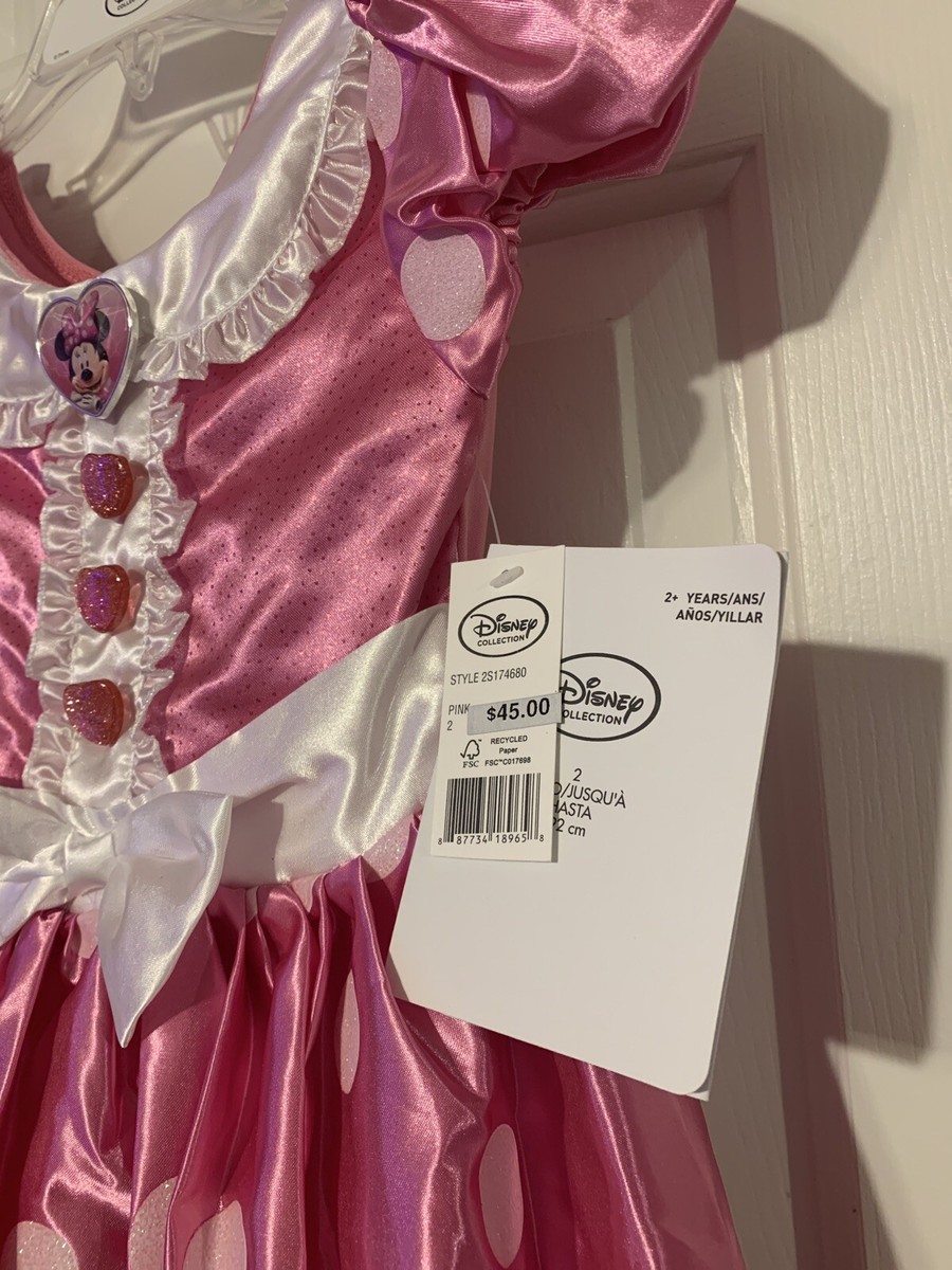 Disney Minnie Mouse Pink Dress/Shoes/ Ears Sz 2-3 Shoes Sz 5