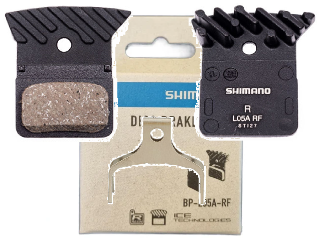 Lot De 2 Paires Plaquettes De Frein Résine F26 BP-L05A-RF – Avec Ailettes Refroidissement, Compatibles Shimano L03A, Pour Route Et Gravel