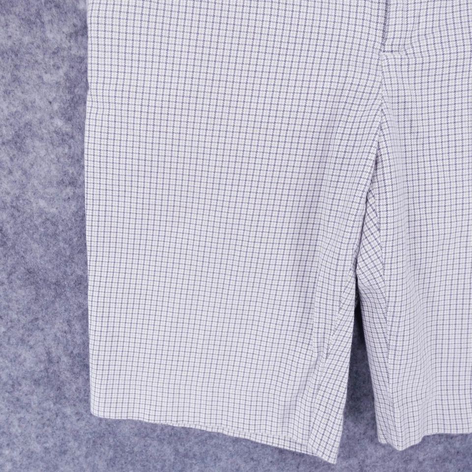 Pantalones Cortos Gap Mujer 2 Bermudas Elastizados Frente Plano Beige Gris Cuadros Damas Foto 3 de 4