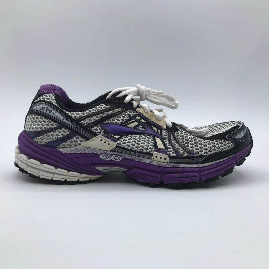 Brooks Womens Adrenaline Gts 12 Running Shoes Purple Black Lace Up