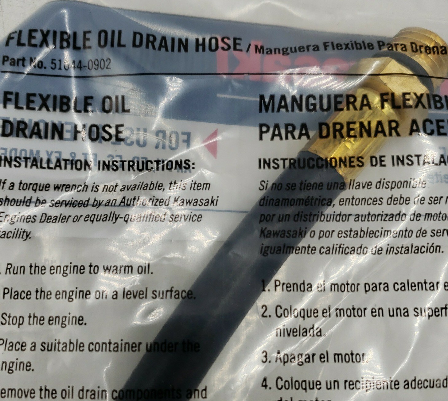 Genuine Kawasaki Flex Flexible Oil Drain Hose Tube 510440902 for FH FR FS FT FX eBay