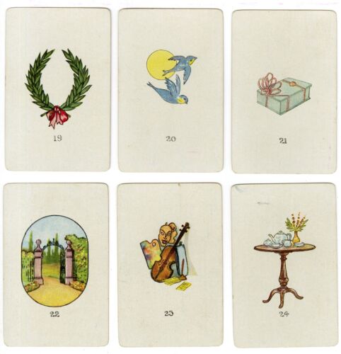 TEUILA FORTUNE TELLING Cards, complete set. Published 1923, original - Picture 4 of 10