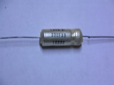 2 Condensatori Al Tantalio Wet Sprague 109D 33uF 100V 10% – New Old Stock