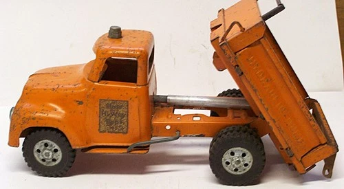1950's Toy Tonka Hydraulic Dump Truck State Hiway Dept 980 13 1/2" pressed steel