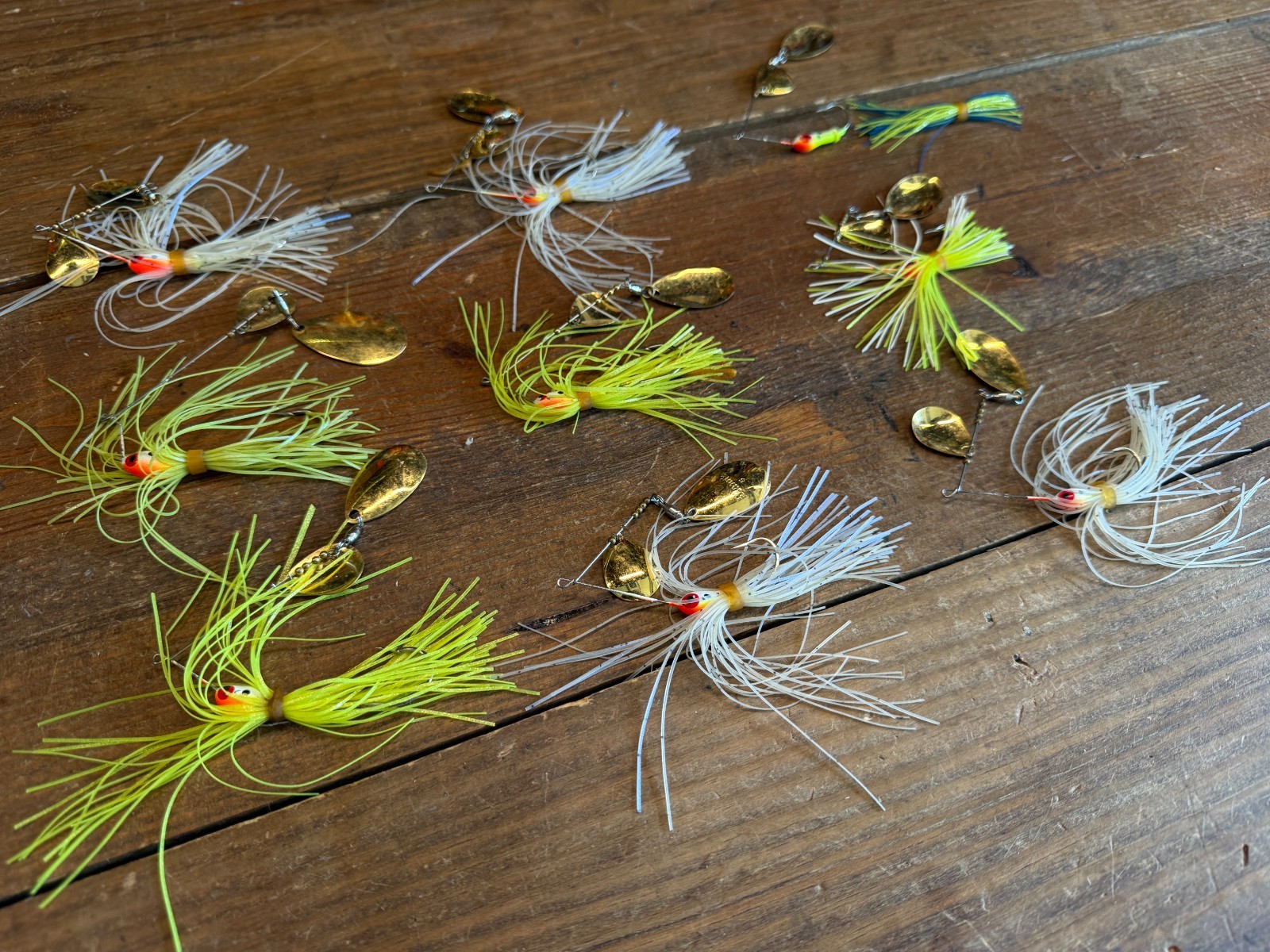 (9) Mann's Hank Parker The Classic Spinnerbait with Skirt As Shown Vintage - Image 14