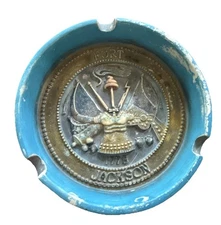 Vintage Fort Jackson 1775 Brass Crest Ashtray | Copper Crest Fort Jackson | RARE