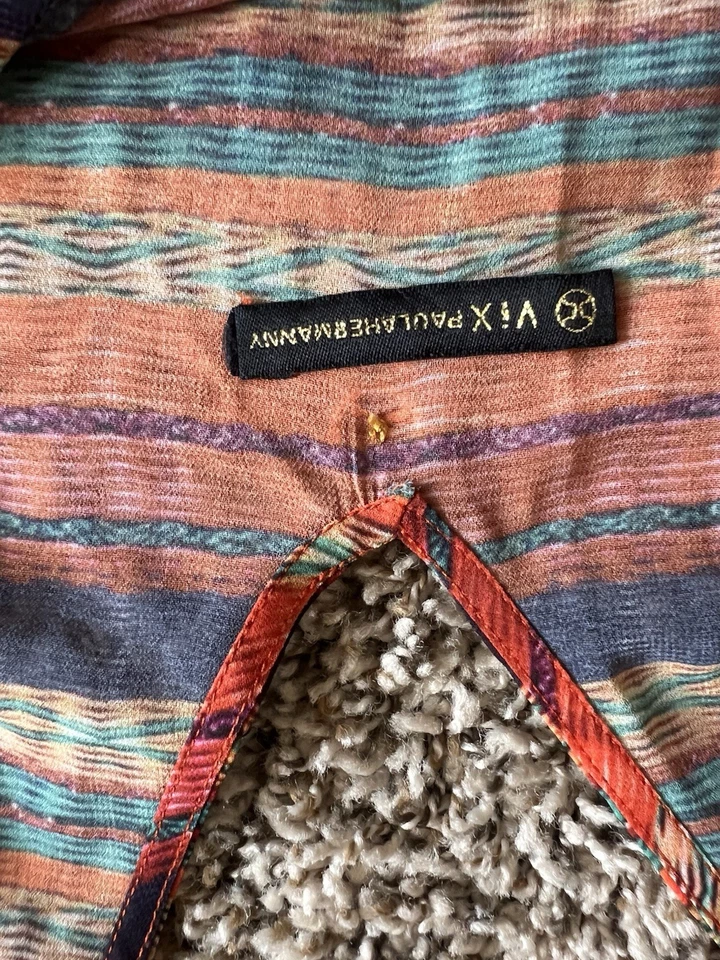 VIX Por Paula Hermanny Naranja Multicolor Natación Cubre Talla Grande Boho Playa Foto 2 de 4