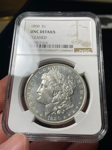 1890 NGC UNC Details Morgan Silver Dollar Looks Proof-Like!