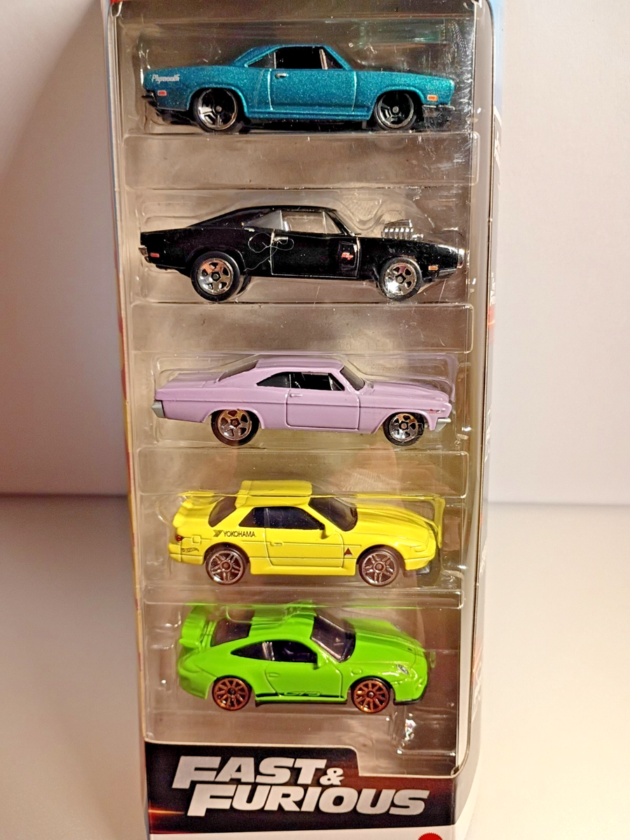 HOT WHEELS FAST & FURIOUS 5 PACK DODGE CHARGER IMPALA PORSCHE