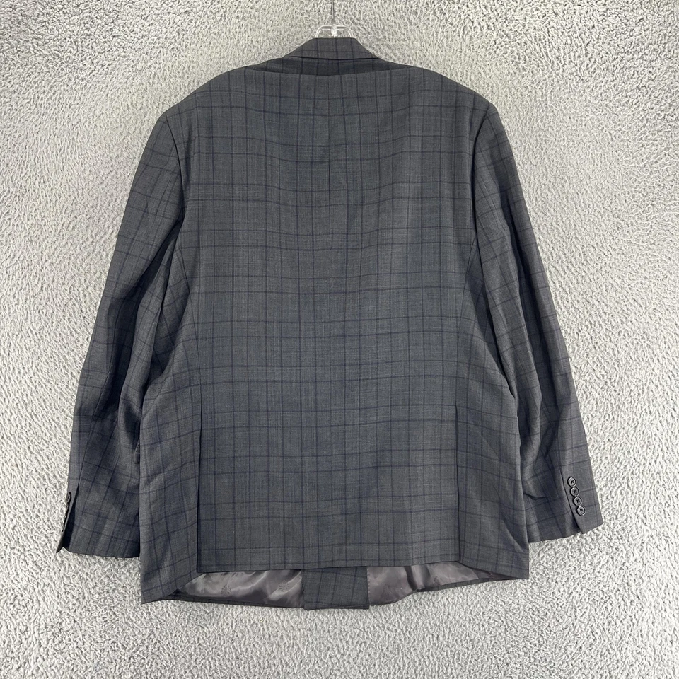 Ralph Lauren Suit Mens 46L Gray Sport Coat Double Breasted Jacket Pants 38X30 - Image 3 of 4