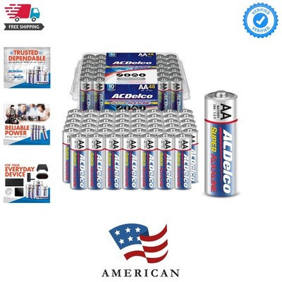 ACDelco 48-Count Double AA Batteries, Maximum Power Super Alkaline Battery, 1...