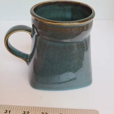 Gibson Remi Elite Square Bottom mugs Teal/brown Reactive Glaze Finish 24 Oz 