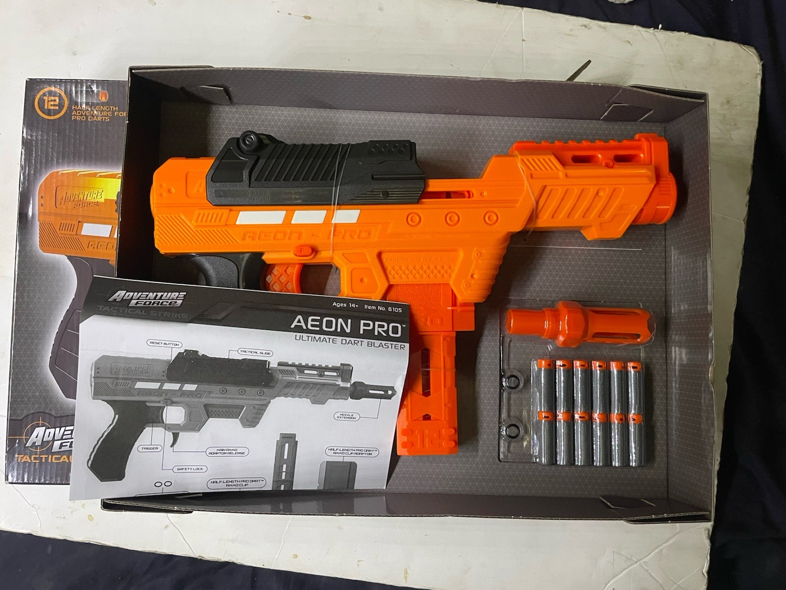 MIB 2020 Original Adventure Force: Aeon Pro Orange Foam Dart Blaster Zone