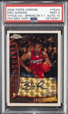 2008 TOPPS CHROME YOUTHQUAKE AUTOS #YQA4 ERIC GORDON 1/1 PSA 9 AUTO 10